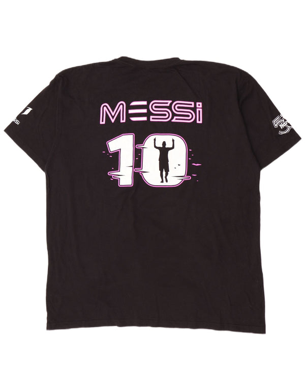 Camiseta gráfica MESSI masculina Hard Rock Cafe Top 2XL algodão preto