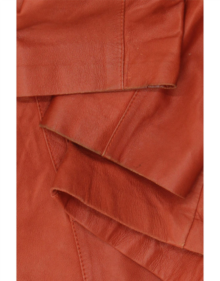 Jaqueta blazer feminina ELEGANCE PARIS com 2 botões Reino Unido 20 2XL couro marrom