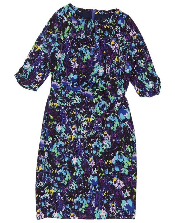 COAST Womens Abstract Pattern Sheath Dress UK 10 Small Multicoloured