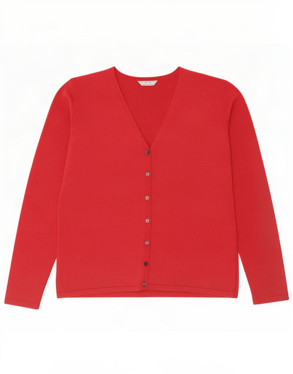Suéter cardigã feminino Marks & Spencer Reino Unido 14 grande viscose rosa