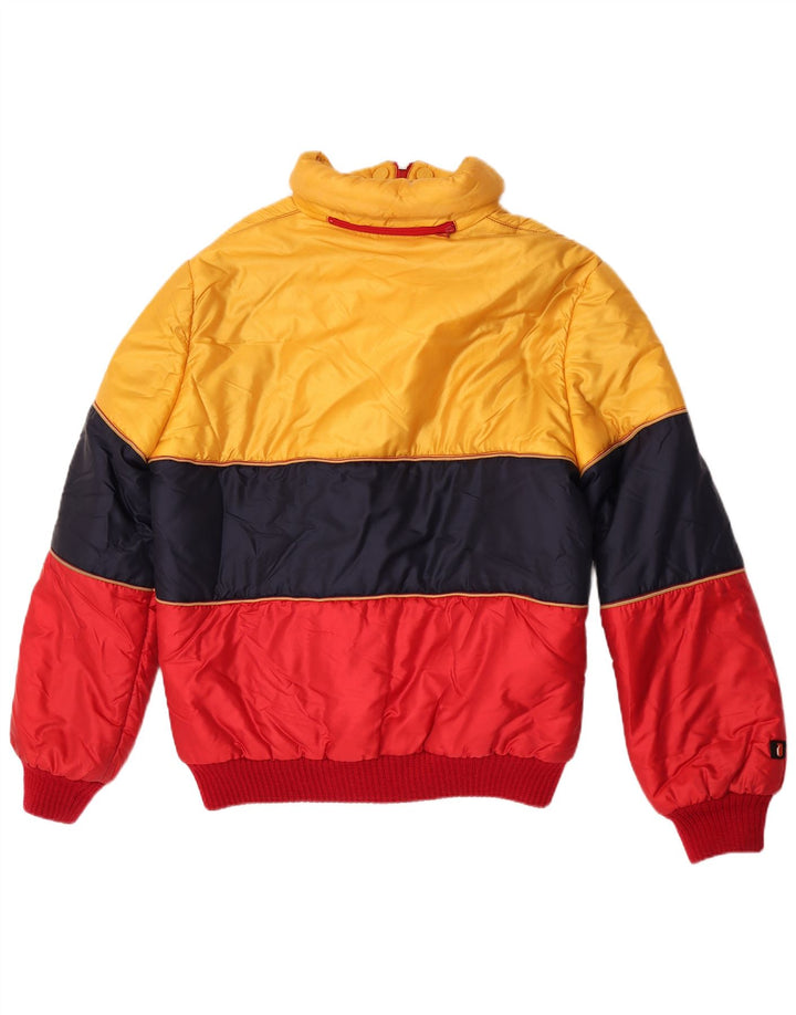 Jaqueta masculina acolchoada com capuz Ellesse IT 50 grande bloco colorido multicolorido