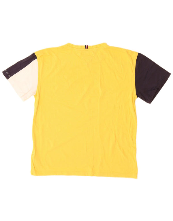 Camiseta Tommy Hilfiger Meninos 13-14 Anos Amarelo Colorblock Algodão