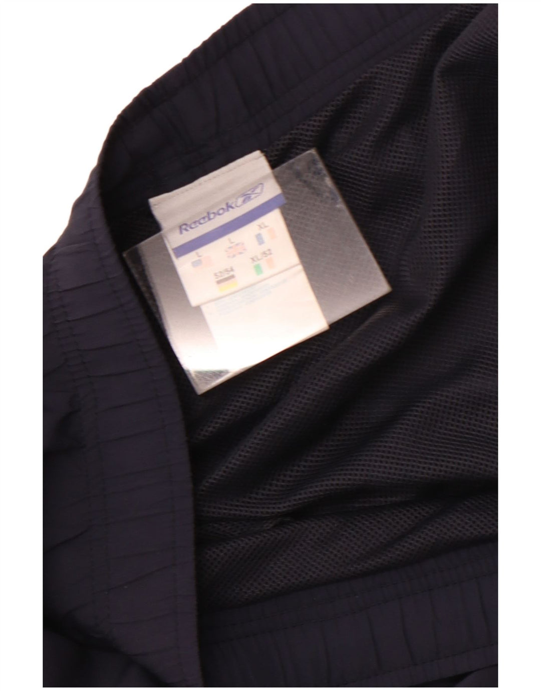 Shorts esportivos masculinos Reebok grande poliéster azul marinho