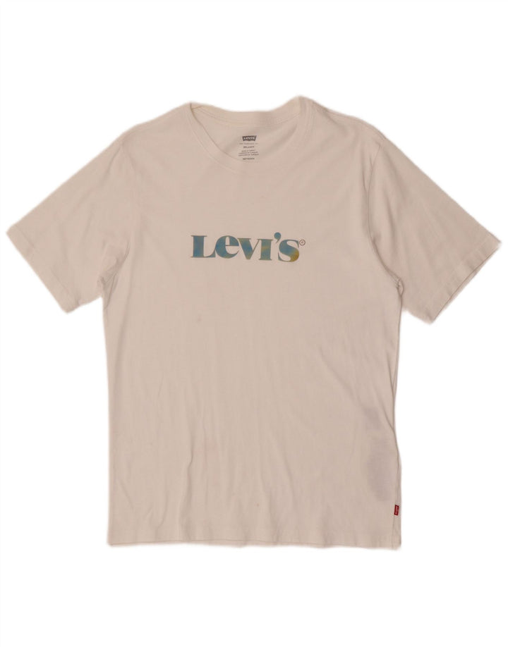 Camiseta masculina Levi's Relaxed Graphic Top XS de algodão branco