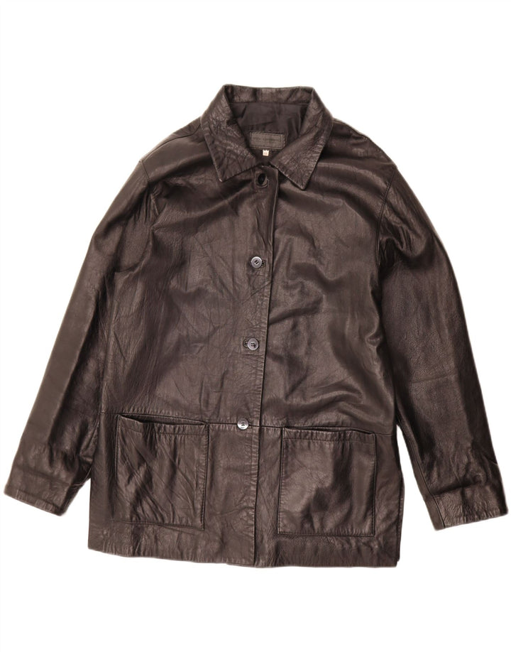 Jaqueta de couro feminina Max Grippo EU 44 XL couro preto