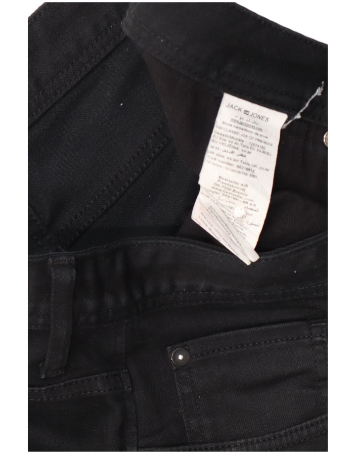 Jeans masculinos Jack & Jones Slim W33 L30 algodão preto