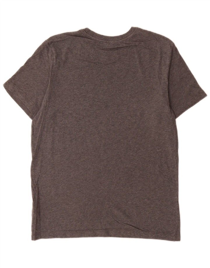 Camiseta Nike masculina gráfica Top algodão cinza médio