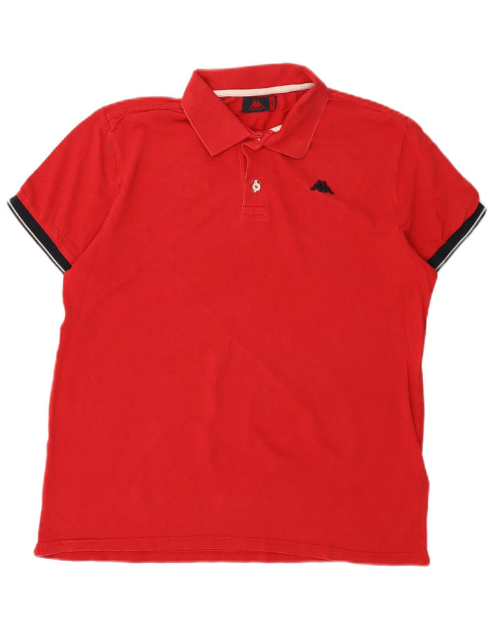 Camisa polo masculina Kappa grande algodão vermelho