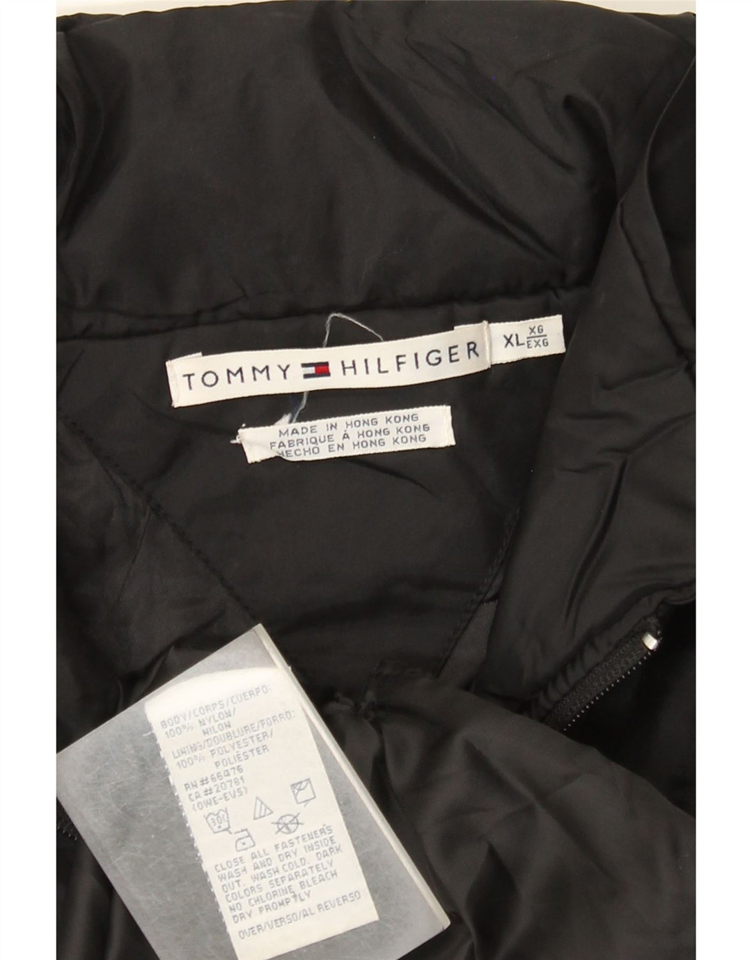 Jaqueta corta-vento feminina Tommy Hilfiger Reino Unido 18 XL preto nylon