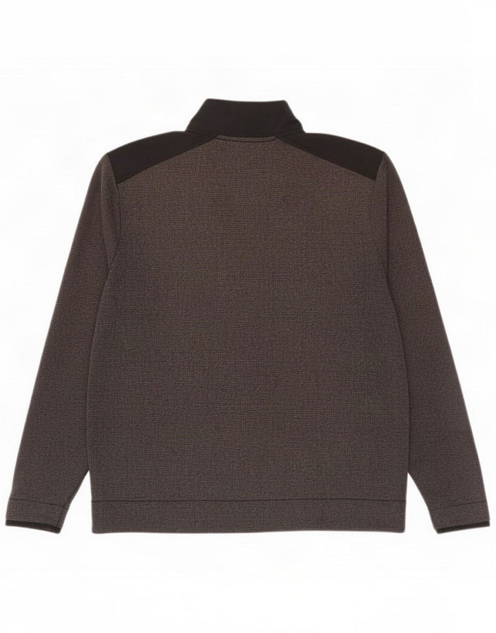 Under Armour Mens Zip Neck Moletom Jumper Grande Cinza Colourblock