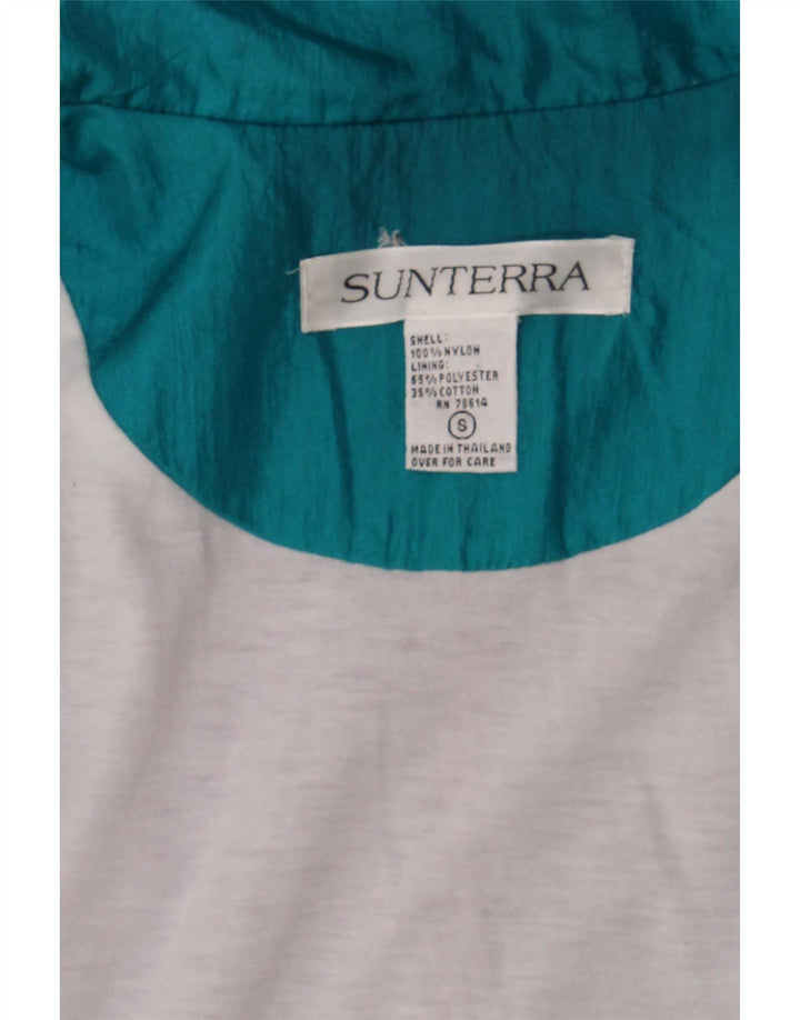 Sunterra feminino oversized agasalho top jaqueta Reino Unido 10 pequeno roxo geométrico