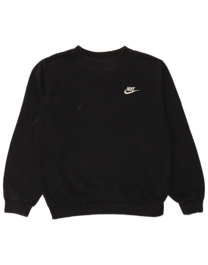 NIKE Boys Sweatshirt Jumper 12-13 Anos Grande Preto