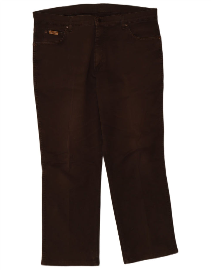 Wrangler Masculino Texas Straight Jeans W38 L32 Algodão Marrom
