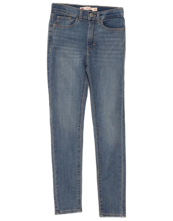 Jeans Levi's Girls 720 cintura alta super skinny 9-10 anos W24 L25 azul