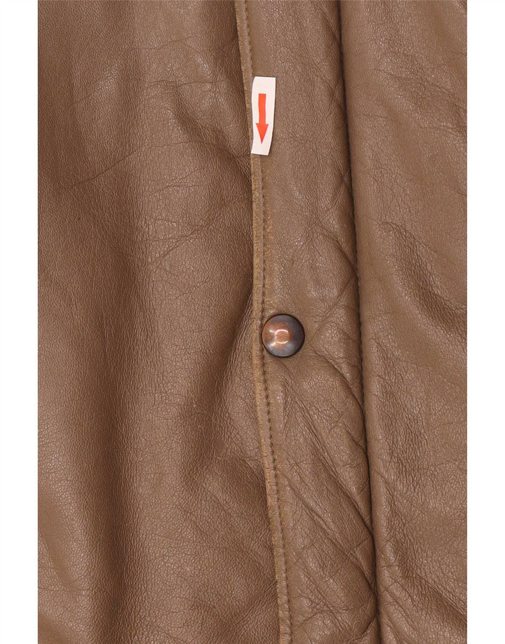 Jaqueta de couro bomber masculina Camox Reino Unido 38 marrom médio
