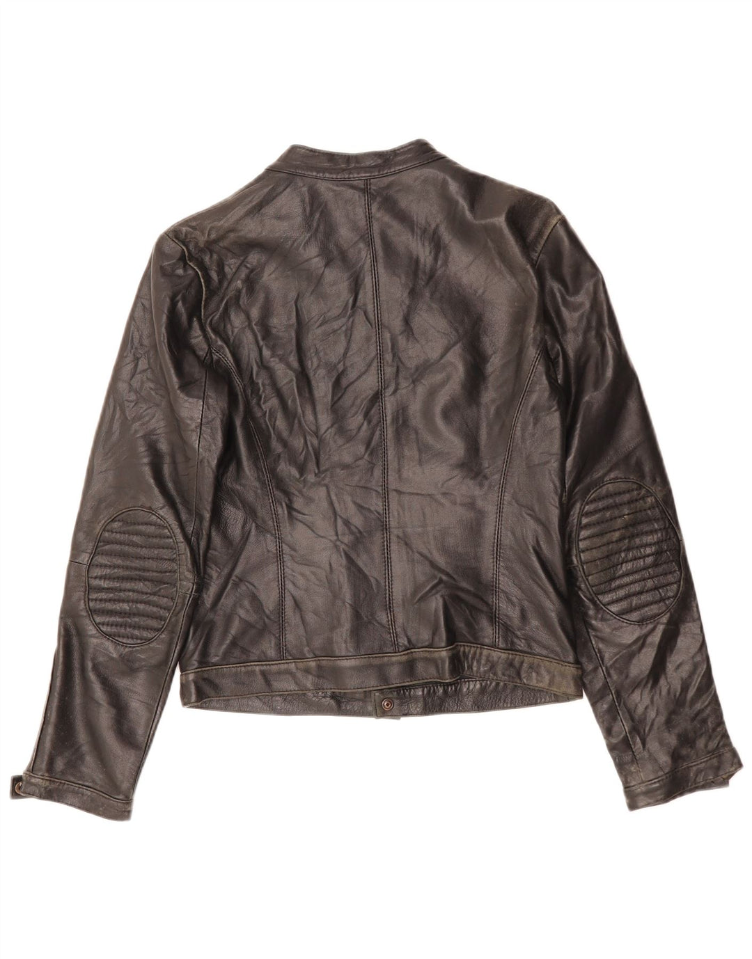 Jaqueta feminina de couro ZEN UK 10 pequena couro preto