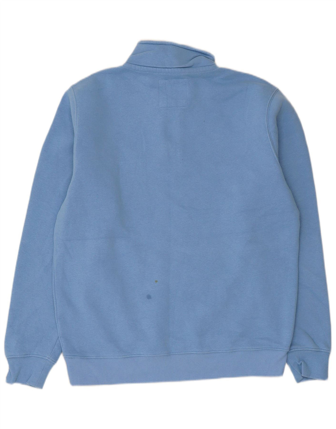 Crew Clothing Mens Zip Neck Moletom Jumper Médio Algodão Azul