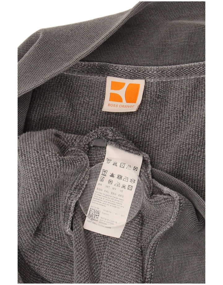 Hugo Boss Mens Treino Top Jaqueta 2XL Algodão Cinza