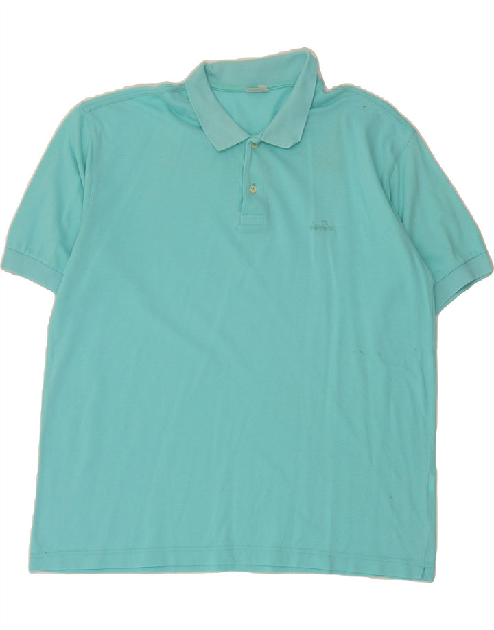 DIADORA Mens Polo Shirt XL Turquoise Cotton Vintage Diadora and Second-Hand Diadora from Messina Hembry 