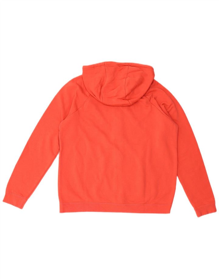Suéter feminino Nike com capuz e zíper grande UK 14 algodão vermelho médio