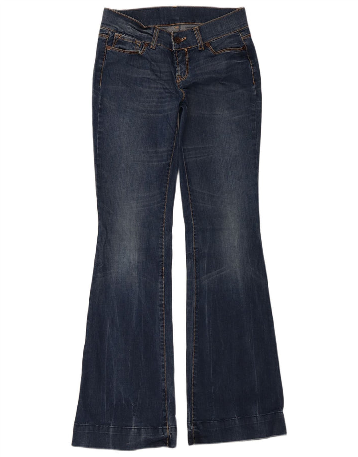 Calça jeans feminina BENETTON IT 40 pequena W28 L32 azul algodão