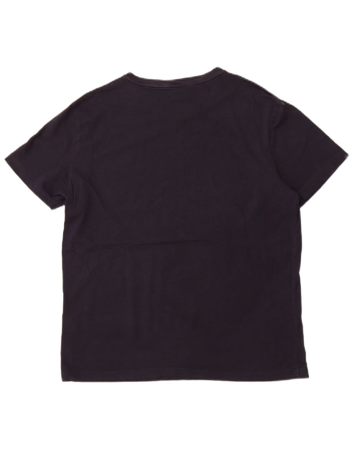 Camiseta masculina POLO RALPH LAUREN Top grande algodão azul marinho