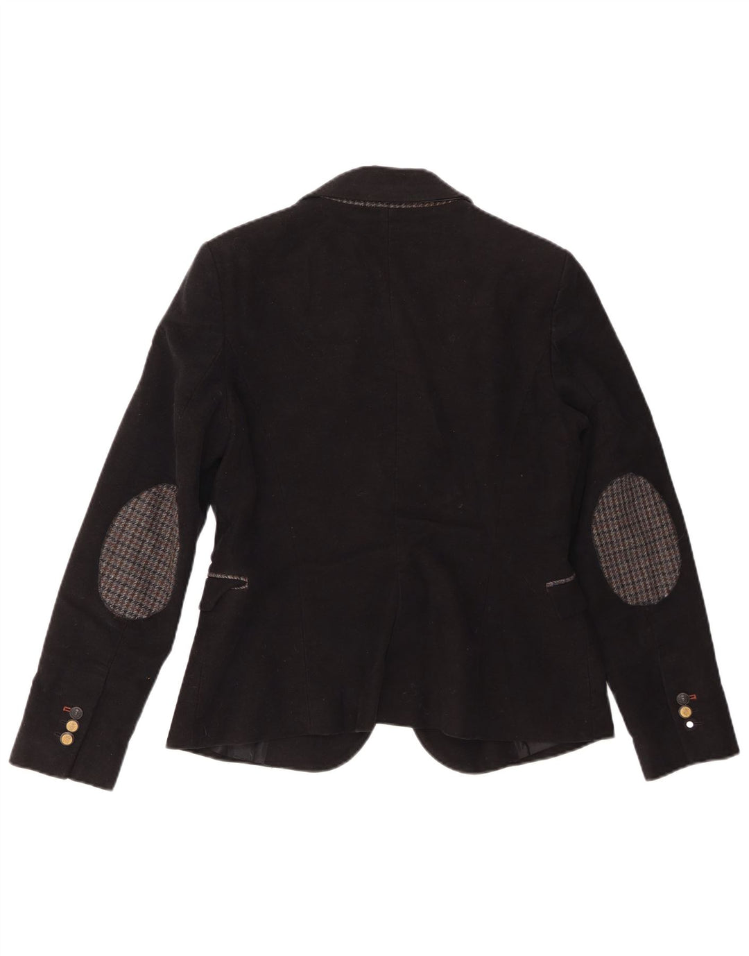 Jaqueta blazer feminina Zara com 1 botão Reino Unido 14 grande algodão preto