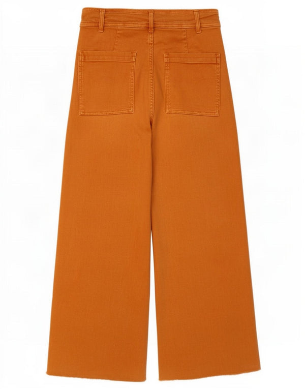Zara Jeans feminino The Marine Crop Straight EU 40 Médio W30 L25 Laranja