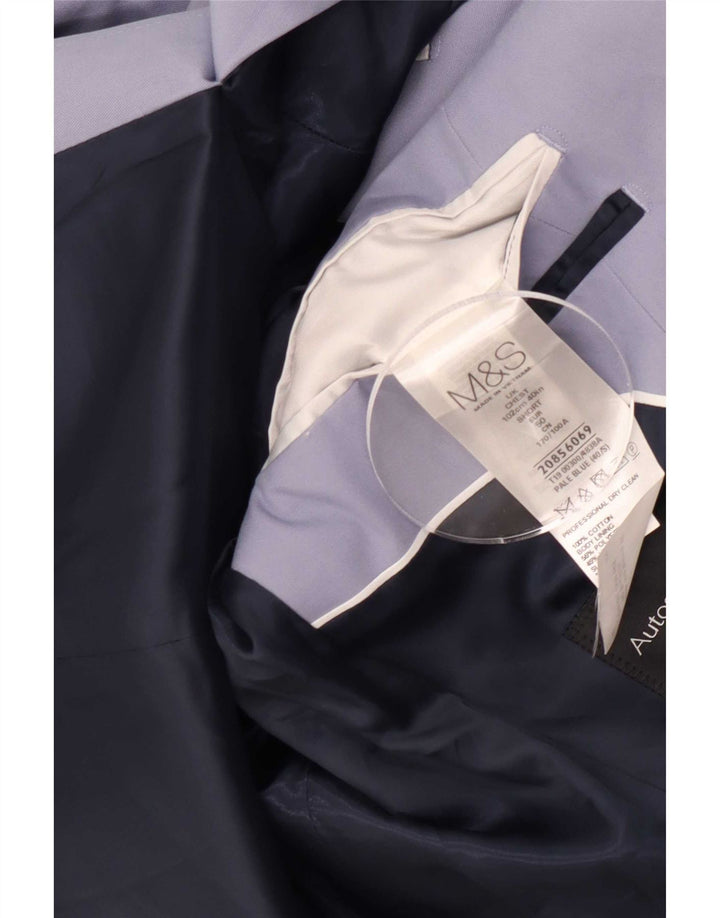 Jaqueta Blazer Marks & Spencer Masculina Autograph 2 Botões Reino Unido 40 Azul Médio