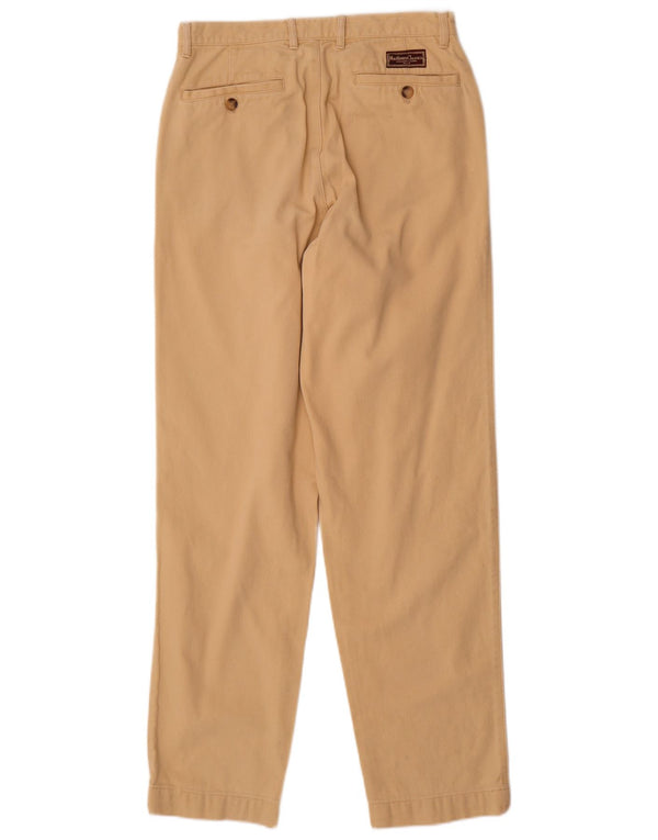 Calça casual masculina Marlboro Classics cônica UE 46 pequena W28 L31 bege