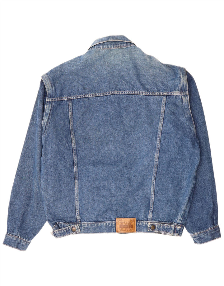 Jaqueta jeans masculina vintage UK 40 grande algodão azul