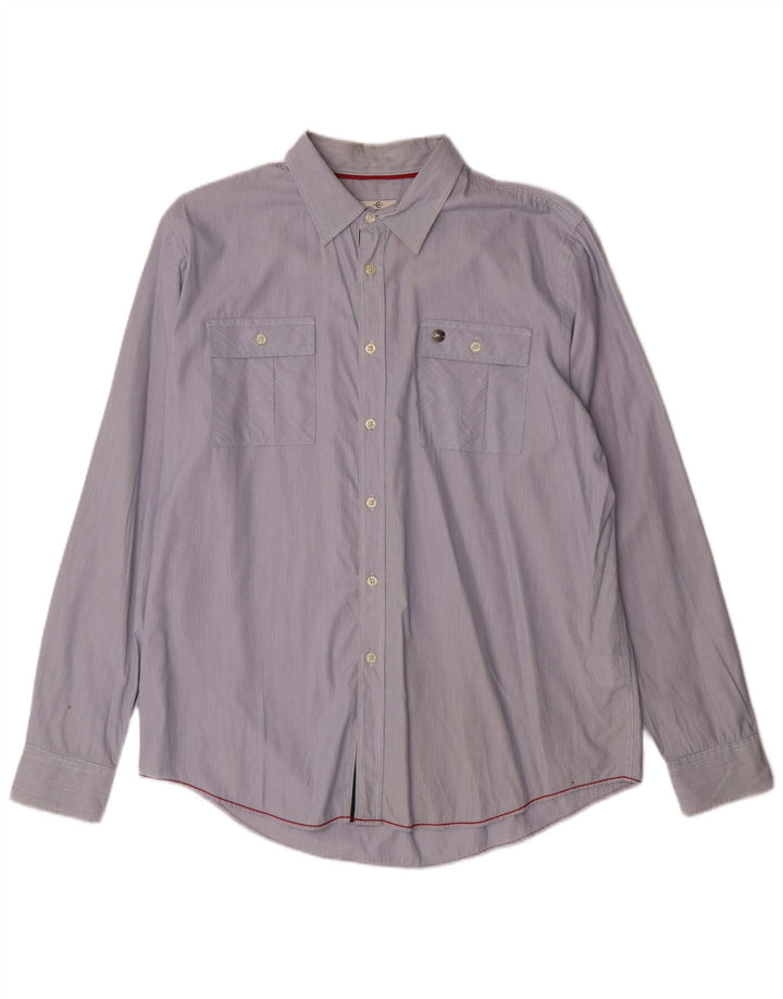 Camisa masculina Cerruti 1881 XL azul risca de giz algodão