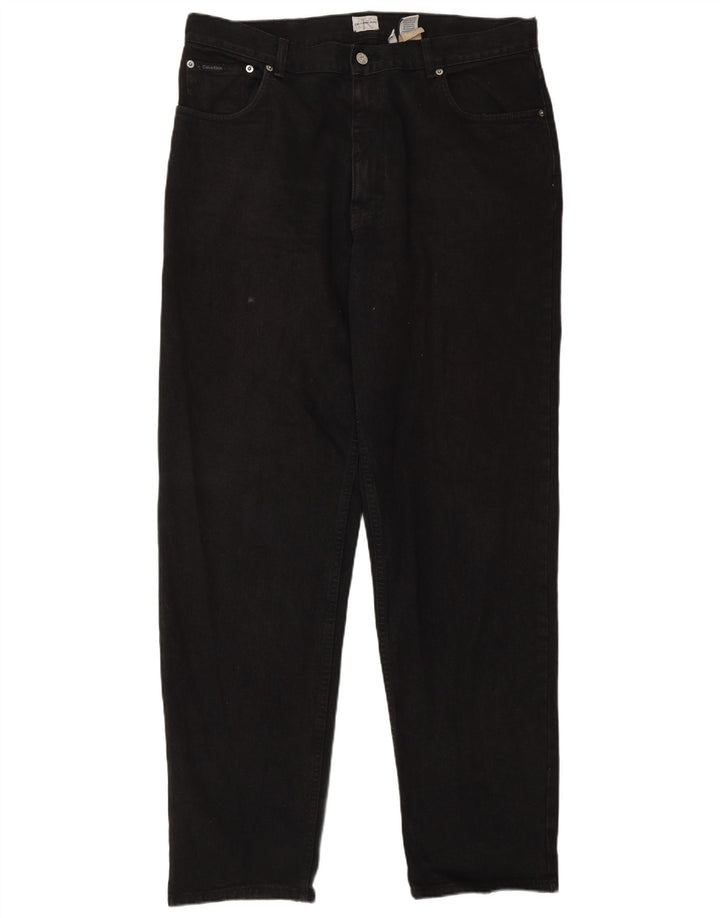 Calça jeans feminina CALVIN KLEIN W36 L34 algodão preto