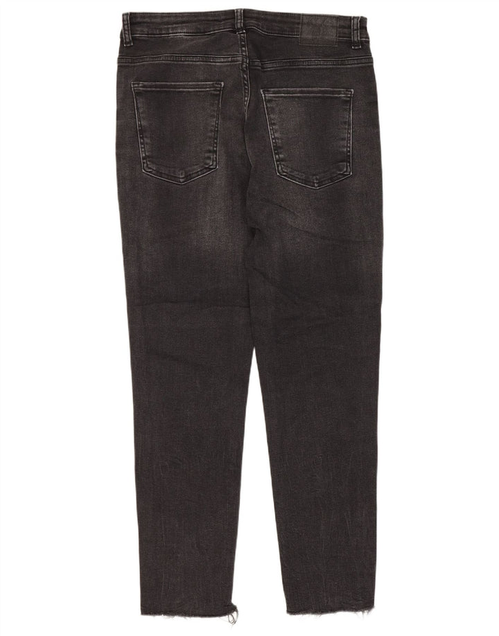 ZARA Jeans Slim Feminino EU 42 Grande W32 L27 Preto