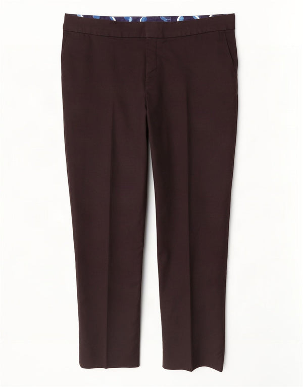Calça chino reta feminina Boden de cintura alta UK 18 XL W38 L29 preta