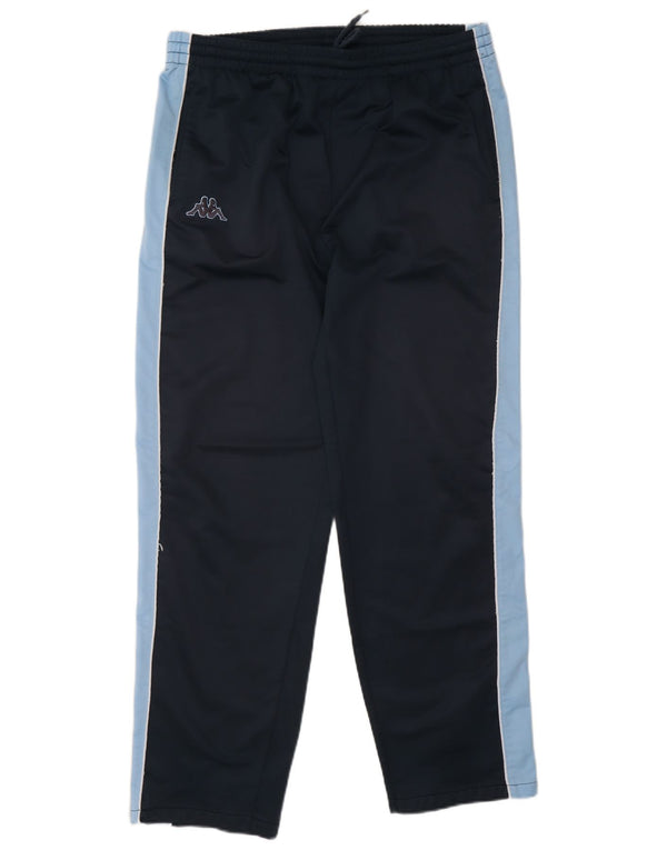 Calça de treino masculina Kappa Joggers grande poliéster colorblock azul marinho