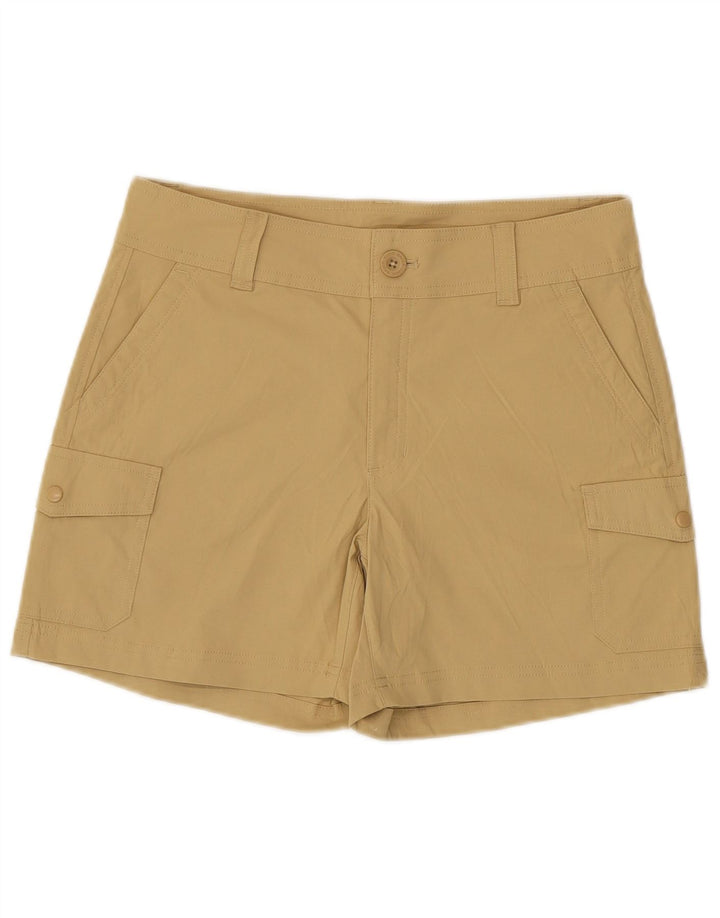 Shorts cargo feminino Eddie Bauer US 4 pequeno W30 nylon bege