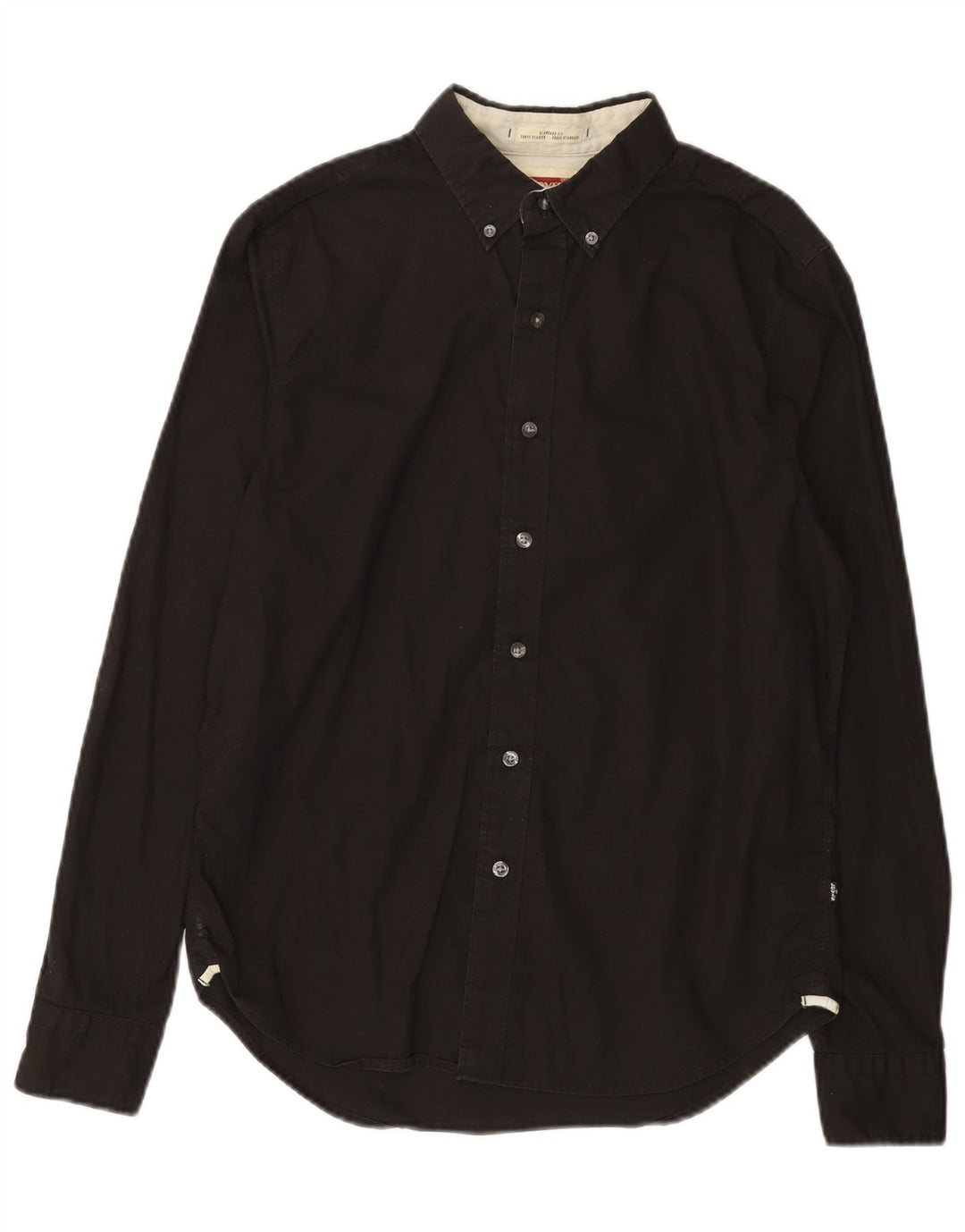 Camisa masculina Levi's pequena preta de algodão