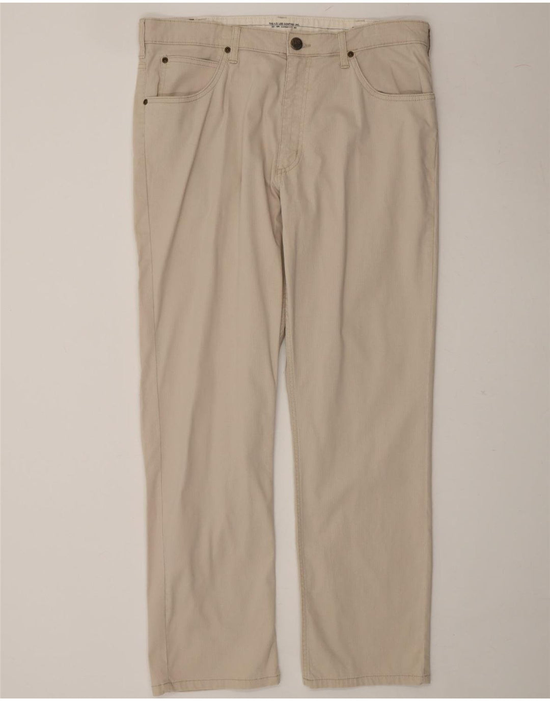 LEE Mens Brooklyn Straight Casual Trousers W36 L30 Beige Cotton Vintage Lee and Second-Hand Lee from Messina Hembry 