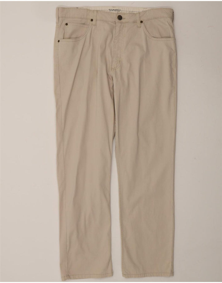 LEE Mens Brooklyn Straight Casual Trousers W36 L30 Beige Cotton Vintage Lee and Second-Hand Lee from Messina Hembry 