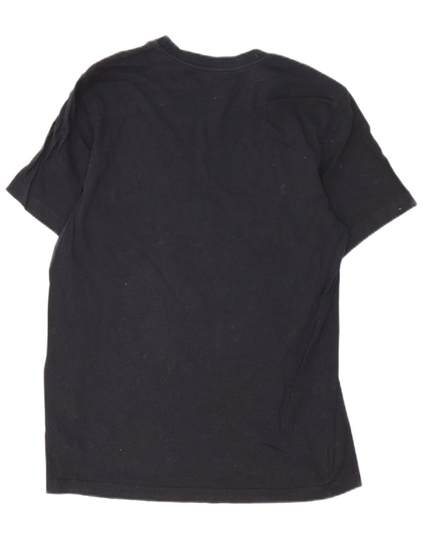 Camiseta Nike masculina Swoosh gráfica top médio algodão preto