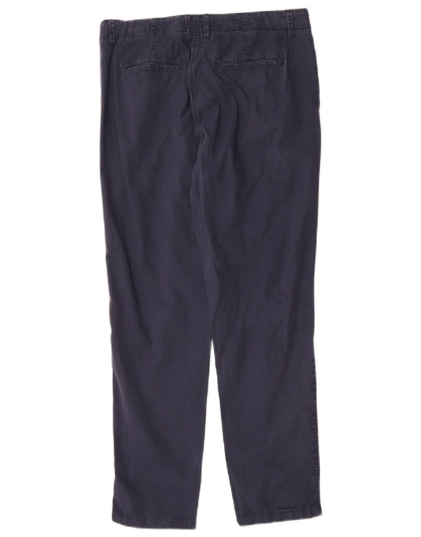 Calça Chino Feminina Marks & Spencer Slim UK 12 Médio W32 L29 Azul Marinho