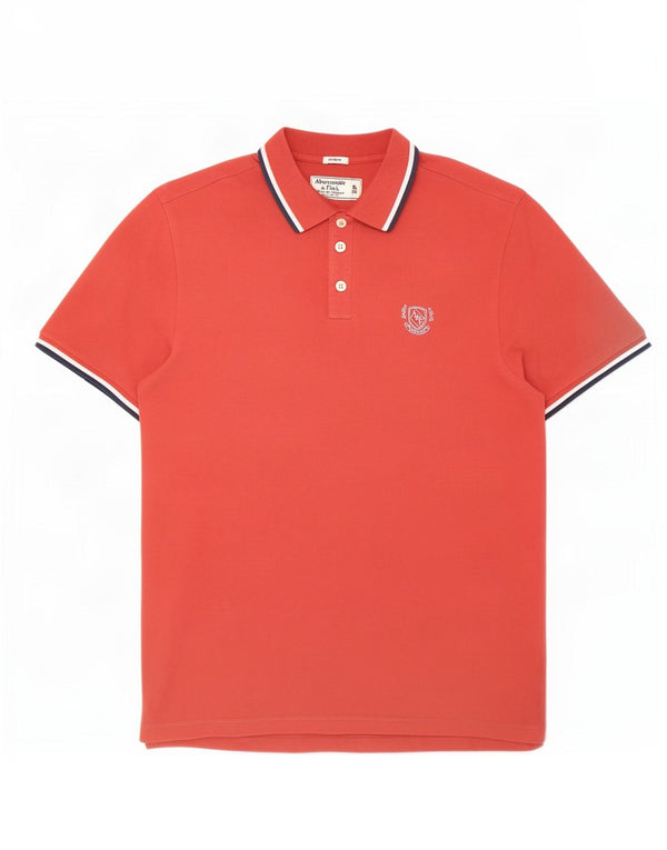 Camisa polo masculina Abercrombie & Fitch XL algodão rosa