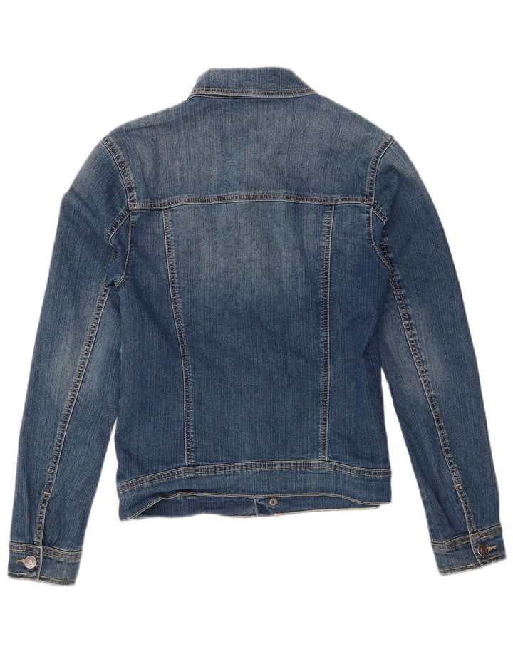 Jaqueta jeans Benetton Boys 13-14 anos 3XL azul algodão