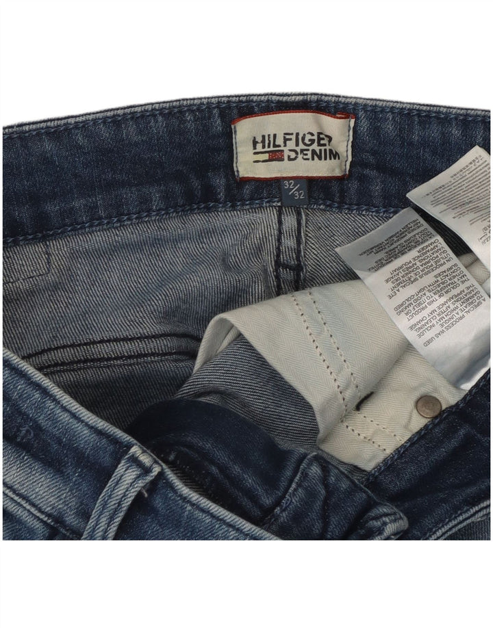 Tommy Hilfiger Masculino Slim Jeans W32 L29 Azul Algodão