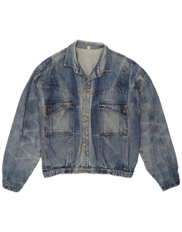 Jaqueta jeans masculina vintage UK 42 XL azul