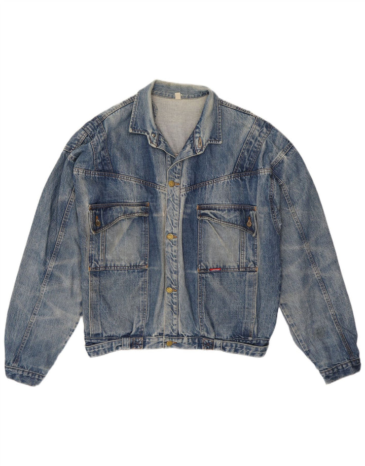 Jaqueta jeans masculina vintage UK 42 XL azul