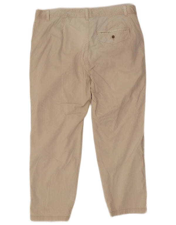Marks & Spencer Womens Cropped Trousers UK 16 Large W34 L25 Off White