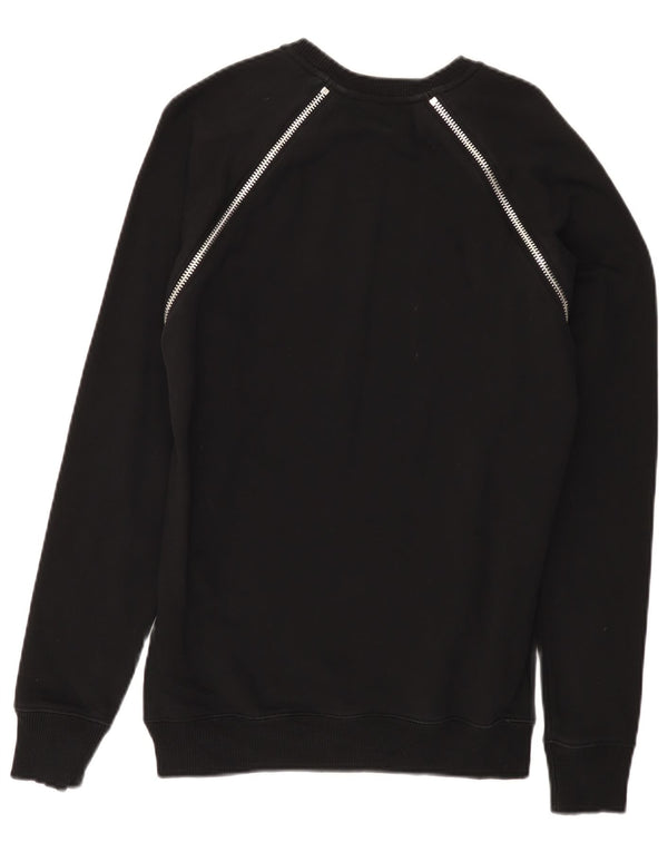 Moletom feminino Diesel Jumper UK 14 médio algodão preto