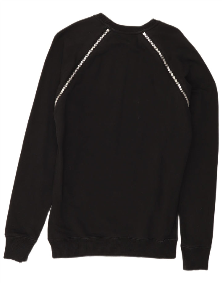 Moletom feminino Diesel Jumper UK 14 médio algodão preto